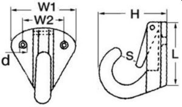 Platte mit Karabiner, 30 mm