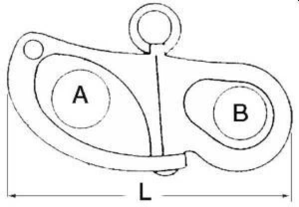 Schappschäkel f. Spinnaker AISI 316 96 mm