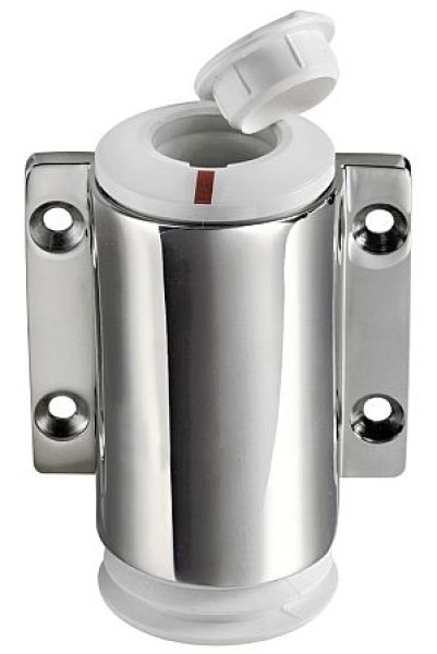 VA-Stahl Sockel Wandmontage 2 Kontakte, weiß