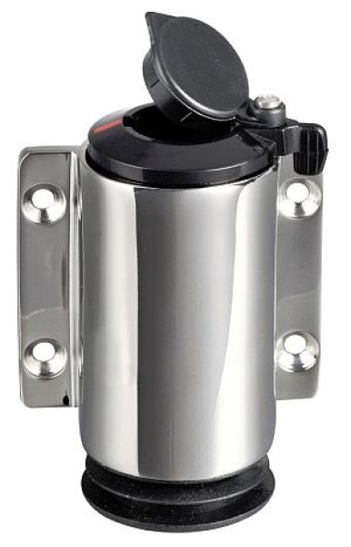 VA-Stahl Sockel Wandmontage 2 Kontakte, schwarz