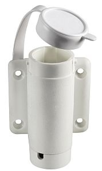 Nylon Sockel Wandmontare 3 Kontakte, weiß