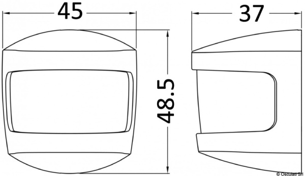 Kompakte Navigationslichter mit weißem Polykarbonatgehäuse