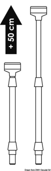 Klappbarer Lampenschaft 60 cm Kunststoff, weiß