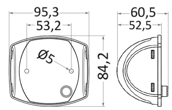 Sphera II Navigationslicht 135°Gehäuse schwarz