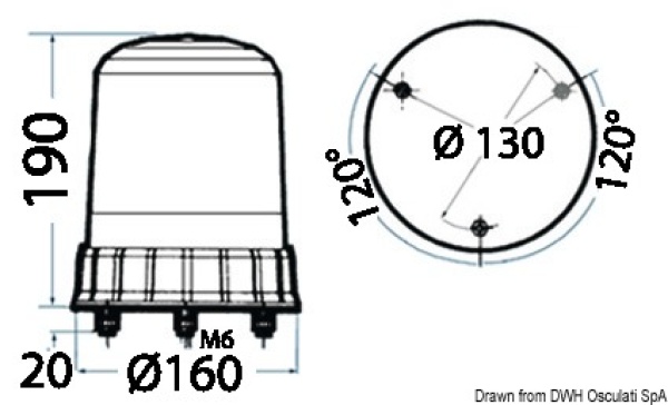 Blaulicht m. Blitzlicht 12-24 V
