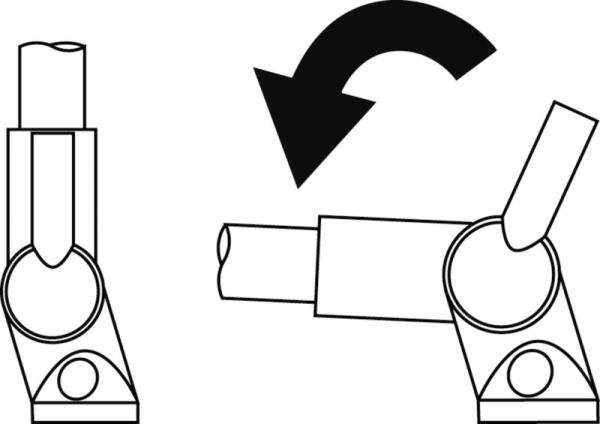 Lampenschaft, klappbar 360° AISI 316 12 V 1.2 W