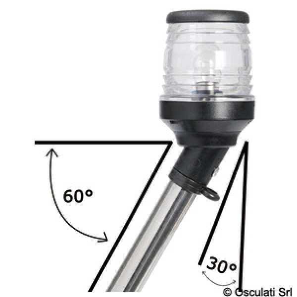 Ausziehbarer 360° Schaft 30° Scheinwerfer, schwarz