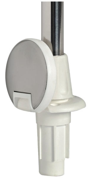 Ausziehbarer Ledschaft mit weißem Sockel 100 cm