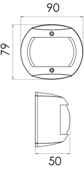 Classic 20 LED Navigationslicht - 112,5° rechts Va-Stah
