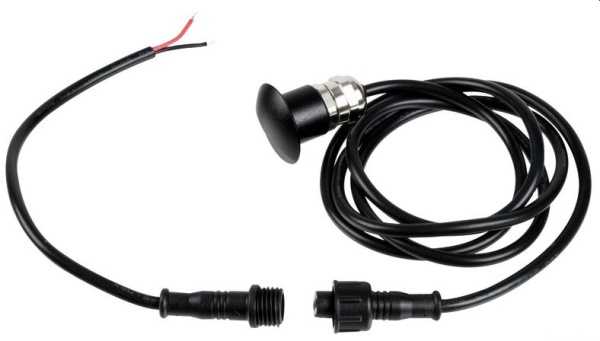 LED-Orienterungslicht, blau Gehäuse aus Aluminium, poliert weiß-lackiert