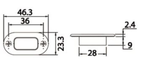 Orientierungslicht Polycarbonat m. 3 blauen LEDs - Zusatzbild 1