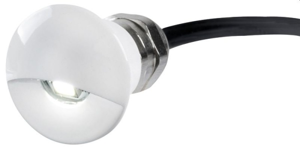 LED-Orienterungslicht, weiß Gehäuse aus Aluminium, poliert weiß-lackiert