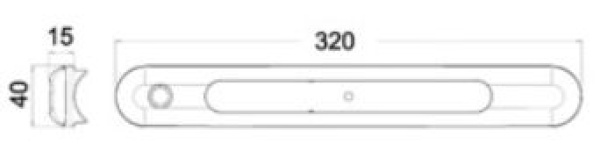 LED Aufbau-Deckenlicht, wasserdicht310x40x15  mm - Zusatzbild 1