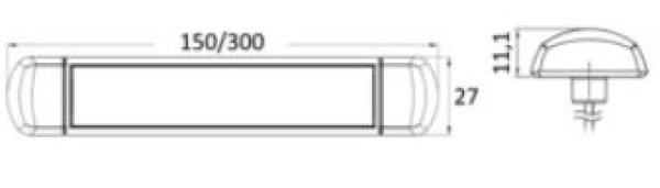 LED Aufbau-Deckenlicht, flach 12/24V 1,8W 3500K - Zusatzbild 1