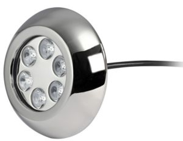 Unterwasserscheinwerfer 6x3W LEDs blau m.Schrauben