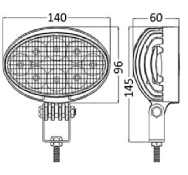 HD LED-Scheinwerfer f.Roll-bar,schwenk 24W 10/30V