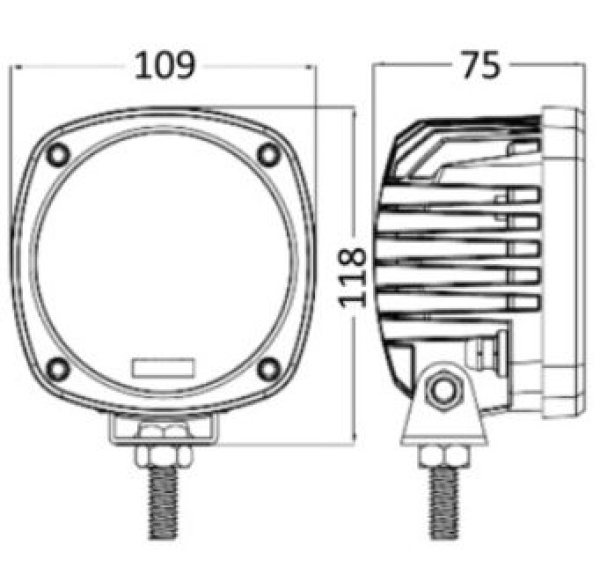 HD LED-Scheinwerfer f.Roll-bar,schwenk 50W 10/30V