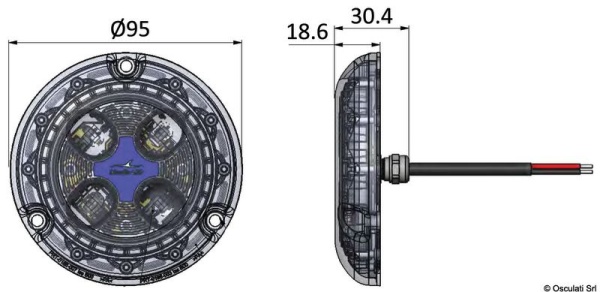 PIRANHA P4 LED Blau Polymer