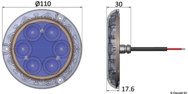 PIRANHA P12 LED blau