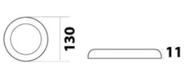 Extra flache LED-Leuchte weiße Blende 12/24 V 3 W - Zusatzbild 1