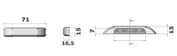 LED-Orientierungslicht m. Frontteil, weiß - Zusatzbild 1