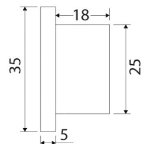LED-Einbau-Orientierungslicht, weiß 12/24V 3W - Zusatzbild 1
