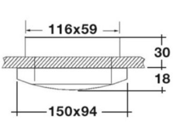 Phad Einbauleuchte, hochglanzpoliert 12V 20W