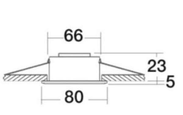 Asterope Einbauleuchte m.Scheinwerfer, hochglanzp.