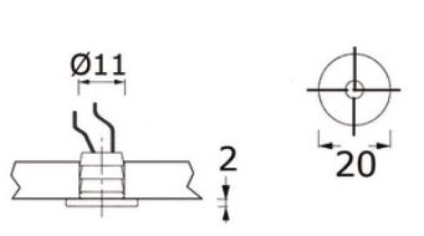 Apus-R LED-Orientierungsleuchte, rot - Zusatzbild 1