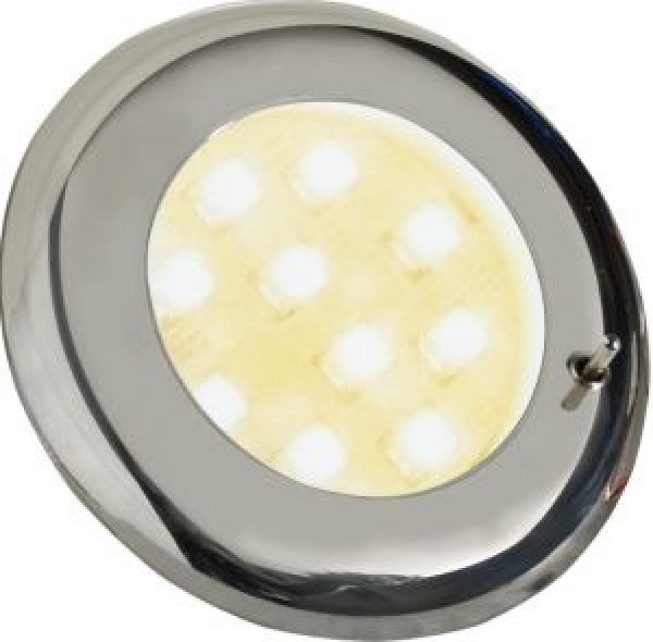 LED-Einbauleuchte Nova II verchromt mit Schalter