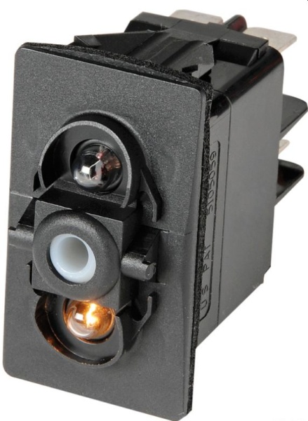 Schalter (ON)-OFF 12V LED rot 24 V