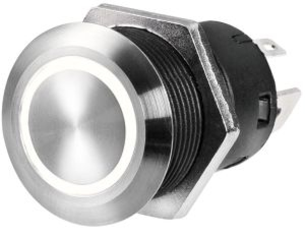 FLAT VA-Stahl Schalter (ON)-OFF 24 V blau