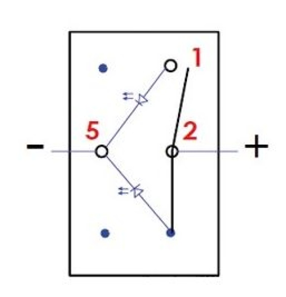 Marina R Schalter ohne Wippe ON-OFF-(ON) 1-polig
