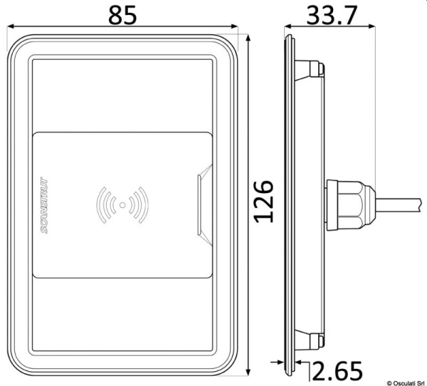 ROKK kabelloses Ladegerät SURFACE 15W 12/24V
