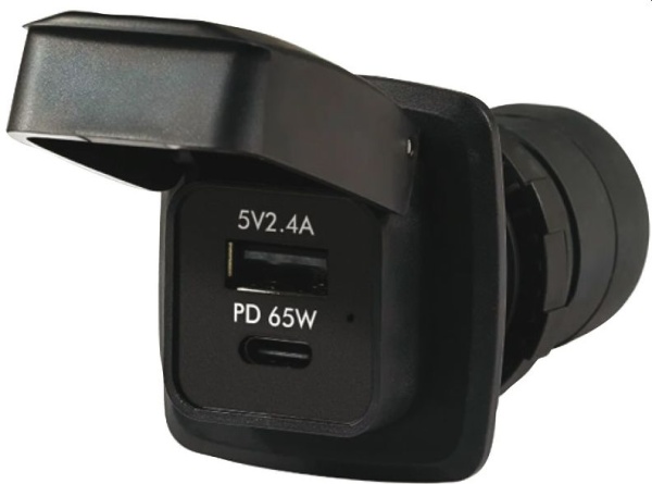 Wasserdichte USB-A + USB-C PD65W Steckdosen unabhängig