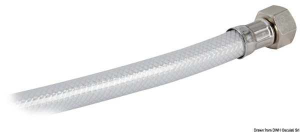 Knopf-Handdusche, weiß PVC-Schlauch 2,5 m - Zusatzbild 1