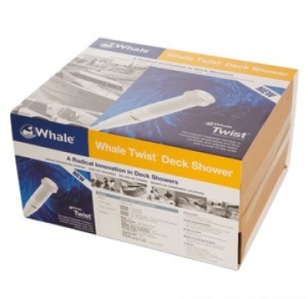 Integrierte Dusche WHALE Twist Mk2, Weiß, zwei Größen: