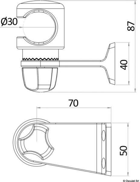 Wandhalterung f.VA-Stahl-Dusche - Zusatzbild 2