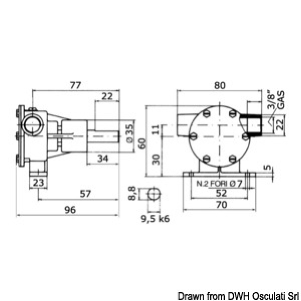 Nauco FPM001, 3/8" Anschlüsse