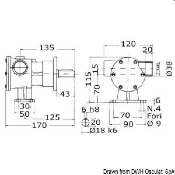 Nauco  36, 1" Anschlüsse, bis 400PS
