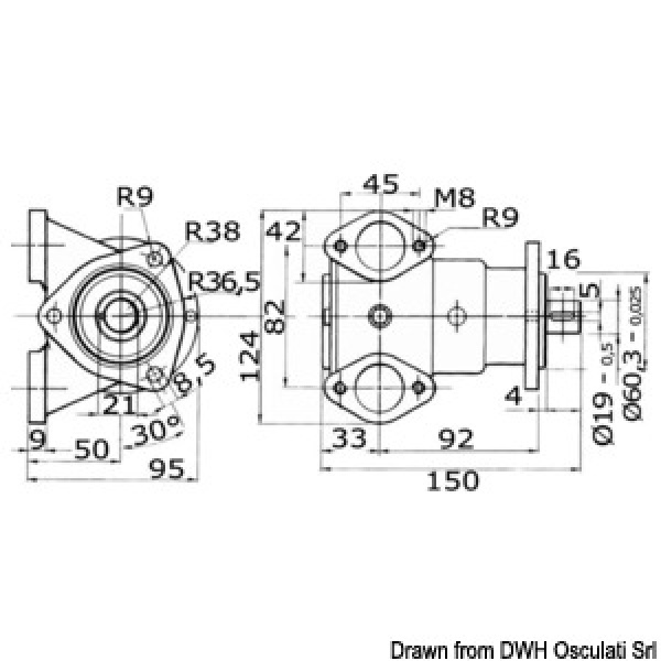 Nauco FPR050F,  1"-Anschlüsse angeflanscht