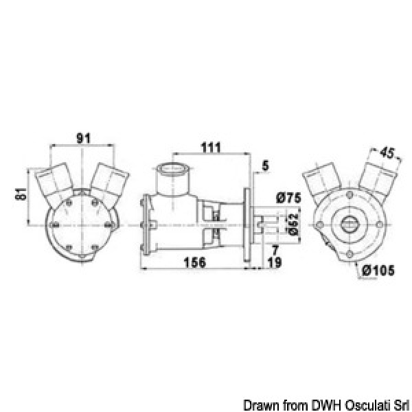 Nauco 242437, Schlauchanschluß: Ø 45 mm - Zusatzbild 1