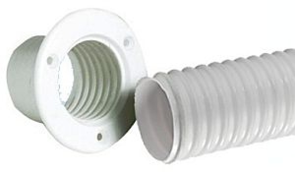 Spezialschlauch aus PVC für Kabel von Außenbordern grau