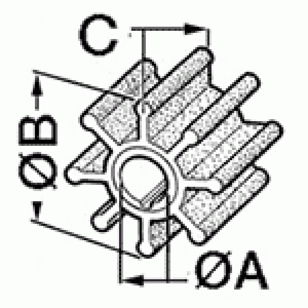 Ersatzflügelrad Renault 20/80, 3/8"-Anschlüsse