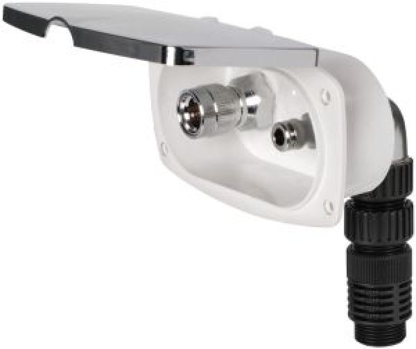 Wasseranschlüsse New Edge, Ein- und Auslass - Einbaumodell verchromt