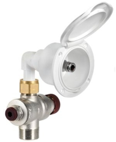 Heavy Duty Classic EVO - Einbau-Süßwassereinlass, weiß