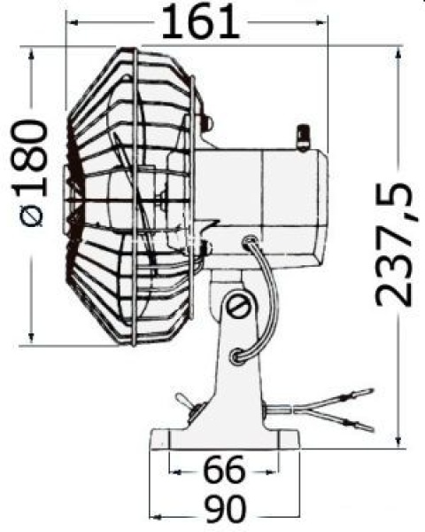 TMC Ventilator, schwenkbar 12 V