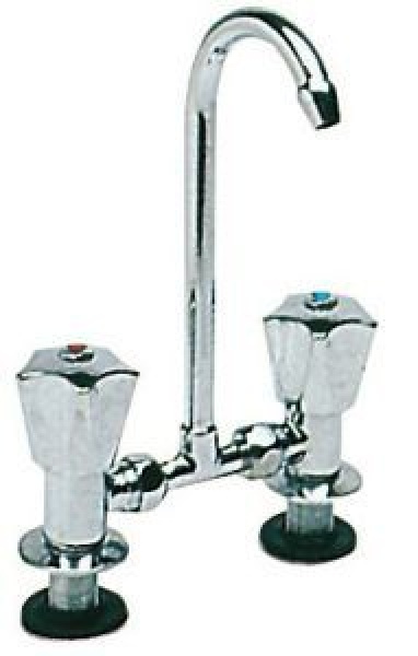 Mischer m.Schwenkhahn Messing, verchr. kalt/warm