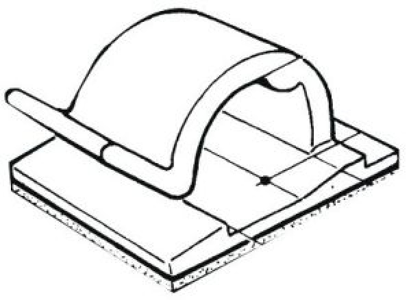 Selbstklebender Kabelbinder Nylon 8 x 11 mm