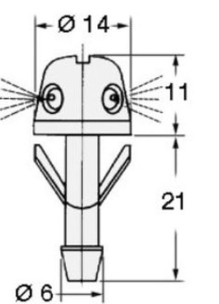Spritzdüse f. Scheibenwaschset